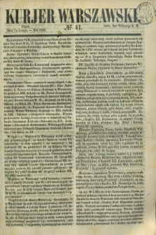 Kurjer Warszawski. 1852, № 41 (13 lutego)