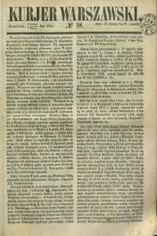 Kurjer Warszawski. 1852, № 58 (1 marca)