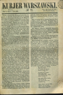 Kurjer Warszawski. 1852, № 71 (14 marca)