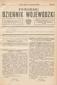 Pomorski Dziennik Wojewódzki. 1929, nr 2