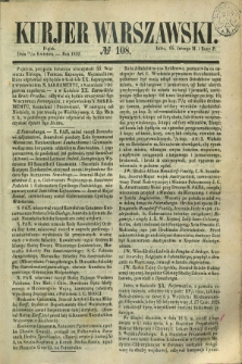 Kurjer Warszawski. 1852, № 108 (23 kwietnia)