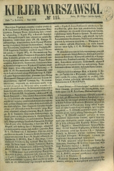 Kurjer Warszawski. 1852, № 115 (30 kwietnia)