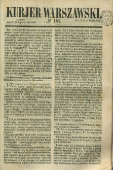 Kurjer Warszawski. 1852, № 184 (15 lipca)