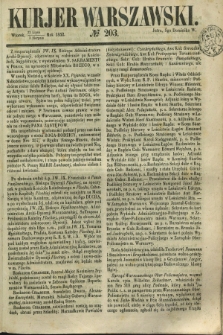 Kurjer Warszawski. 1852, № 203 (3 sierpnia)