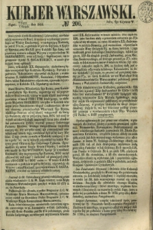 Kurjer Warszawski. 1852, № 206 (6 serpnia)