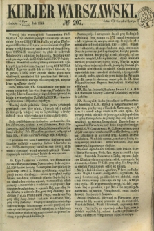 Kurjer Warszawski. 1852, № 207 (7 sierpnia)