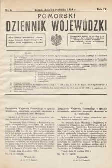 Pomorski Dziennik Wojewódzki. 1929, nr 4