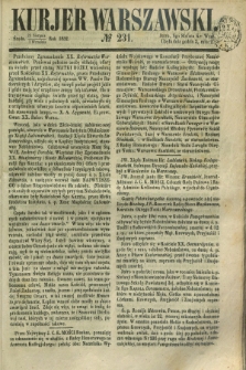 Kurjer Warszawski. 1852, № 231 (1 września)