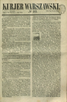 Kurjer Warszawski. 1852, № 245 (16 września)