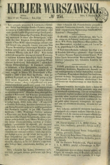 Kurjer Warszawski. 1852, № 254 (25 września)