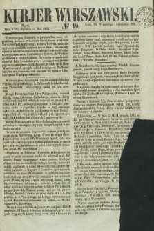 Kurjer Warszawski. 1853, № 19 (21 stycznia)