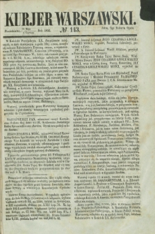 Kurjer Warszawski. 1853, № 143 (6 czerwca) + wkładka