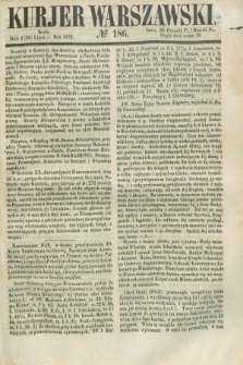 Kurjer Warszawski. 1853, № 186 (20 lipca)