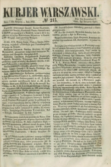 Kurjer Warszawski. 1853, № 215 (19 sierpnia)