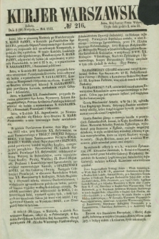 Kurjer Warszawski. 1853, № 216 (20 sierpnia)