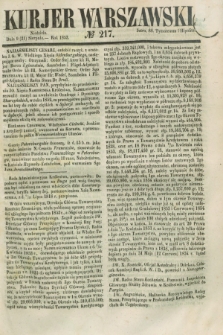 Kurjer Warszawski. 1853, № 217 (21 sierpnia)