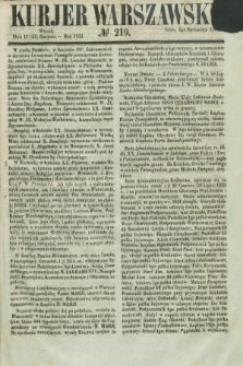 Kurjer Warszawski. 1853, № 219 (23 sierpnia)