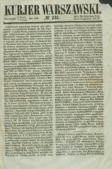 Kurjer Warszawski. 1853, № 232 (5 września)