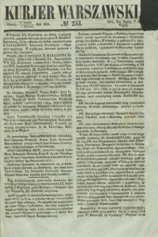 Kurjer Warszawski. 1853, № 233 (6 września)
