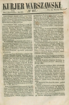 Kurjer Warszawski. 1853, № 247 (21 września)