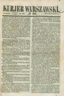 Kurjer Warszawski. 1853, № 266 (10 października)