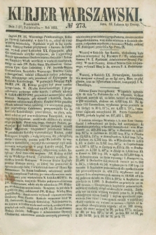 Kurjer Warszawski. 1853, № 273 (17 października)