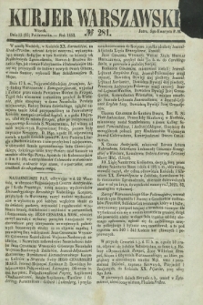Kurjer Warszawski. 1853, № 281 (25 października)