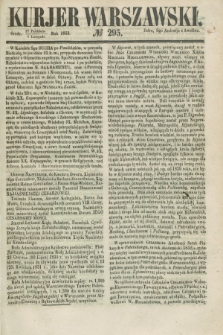 Kurjer Warszawski. 1853, № 295 (9 listopada)