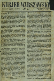 Kurjer Warszawski. 1854, № 7 (9 stycznia)