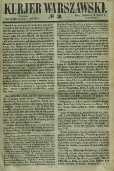 Kurjer Warszawski. 1854, № 20 (22 stycznia)