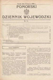 Pomorski Dziennik Wojewódzki. 1929, nr 11