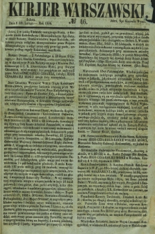 Kurjer Warszawski. 1854, № 46 (18 lutego)