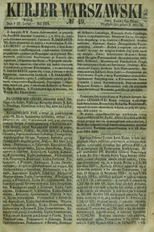 Kurjer Warszawski. 1854, № 49 (21 lutego)