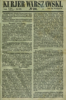 Kurjer Warszawski. 1854, № 206 (9 sierpnia)