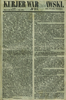 Kurjer Warszawski. 1854, № 214 (18 sierpnia)