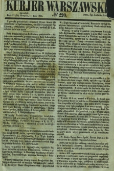 Kurjer Warszawski. 1854, № 220 (24 sierpnia)