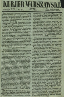 Kurjer Warszawski. 1854, № 222 (26 sierpnia)