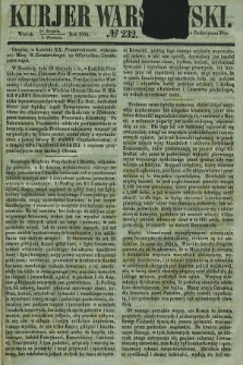 Kurjer Warszawski. 1854, № 232 (24 sierpnia)