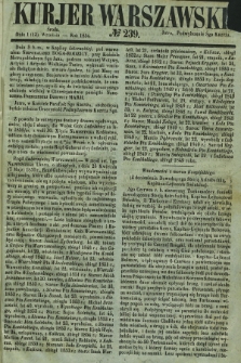 Kurjer Warszawski. 1854, № 239 (13 września)