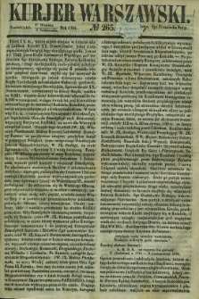 Kurjer Warszawski. 1854, № 265 (9 października)