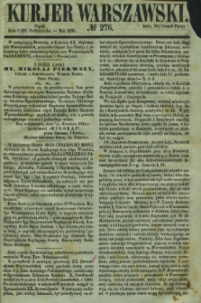Kurjer Warszawski. 1854, № 276 (8 października)