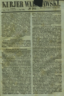 Kurjer Warszawski. 1854, № 285 (29 października)