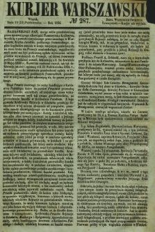 Kurjer Warszawski. 1854, № 287 (19 października)