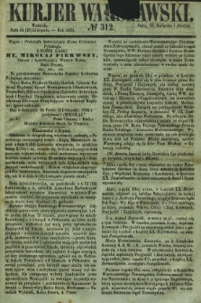 Kurjer Warszawski. 1854, № 312 (26 listopada)