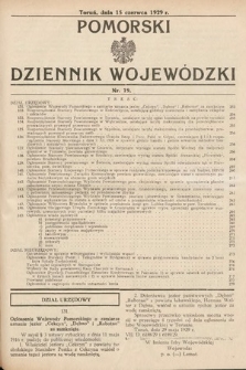Pomorski Dziennik Wojewódzki. 1929, nr 19