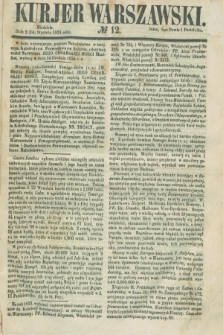 Kurjer Warszawski. 1855, № 12 (14 stycznia)