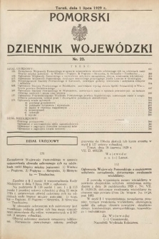Pomorski Dziennik Wojewódzki. 1929, nr 22