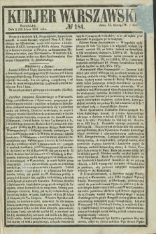 Kurjer Warszawski. 1855, № 184 (16 lipca)