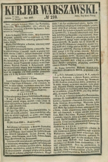 Kurjer Warszawski. 1855, № 210 (11 sierpnia)