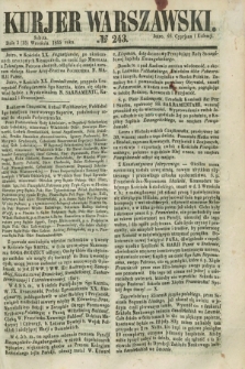 Kurjer Warszawski. 1855, № 243 (15 września)